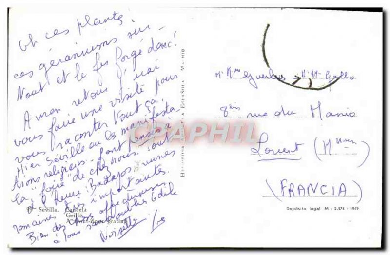 Old Postcard Sevilla Cancela