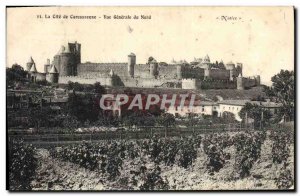 Old Postcard La Cite Carcassonne Vue Generale North