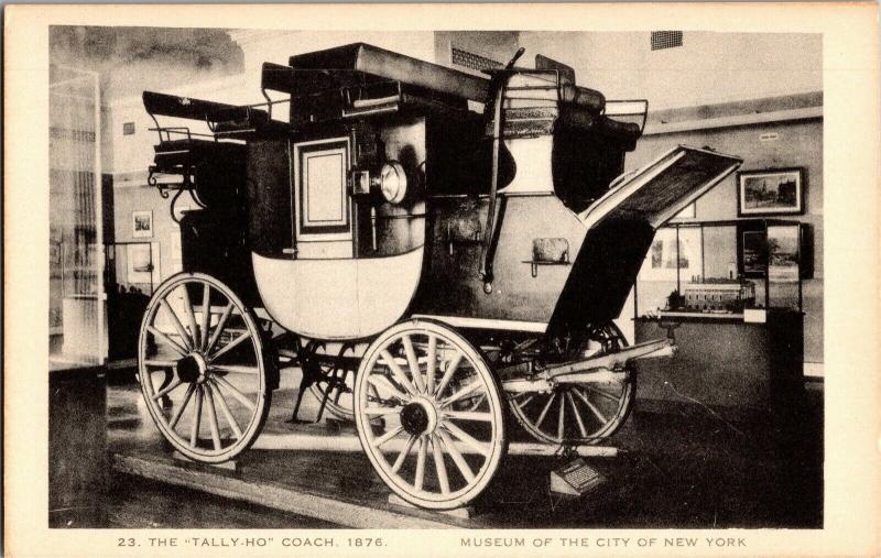 Tally-Ho Coach at the Museum of City of New York NY Vintage Postcard O14