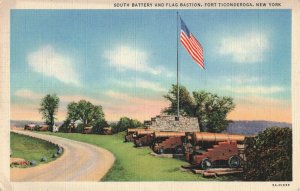 c.1938 Canons Fort Ticonderoga N.Y. Revolutionary War 1777 Postcard 2T6-354 