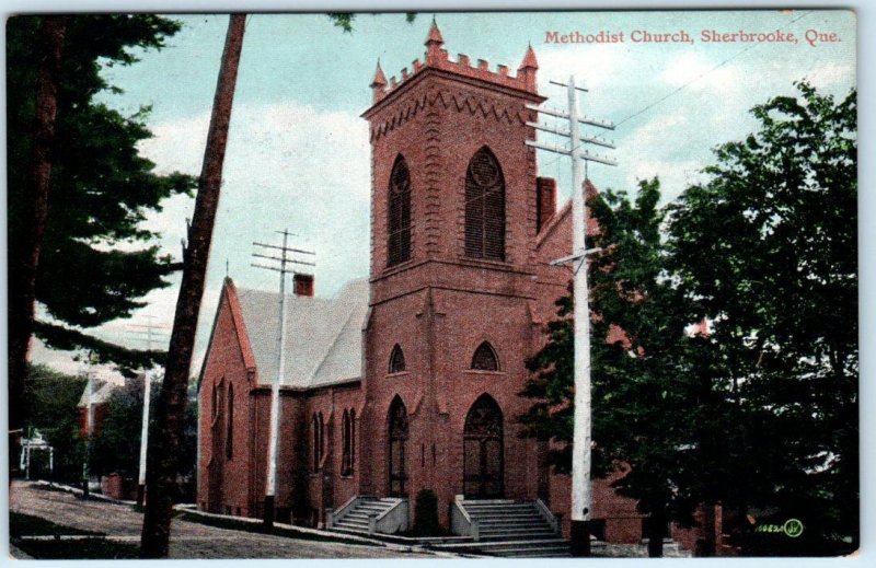 SHERBROOKE, QUEBEC  Canada   METHODIST CHURCH  ca 1910s  Valentine's  Postcard