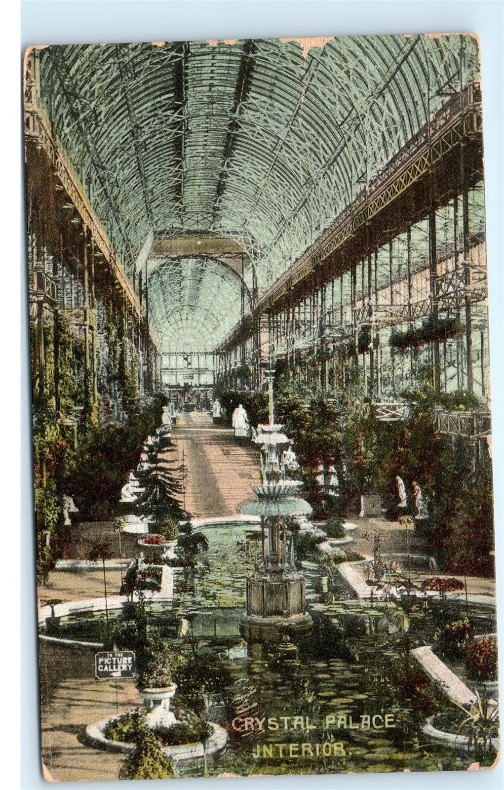 Crystal Palace Interior London England Uk Before Fire