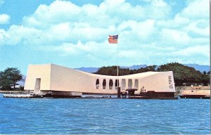 USS Arizona Memorial Pearl Harbor Hawaii Chrome Postcard