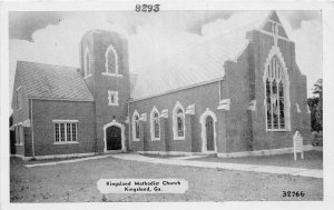 F47/ Kingsland Georgia Postcard c1940s Methodist Church Building