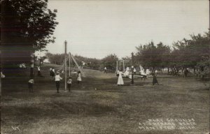 Manistee MI Orchard Beach Playground c1910 Real Photo Postcard