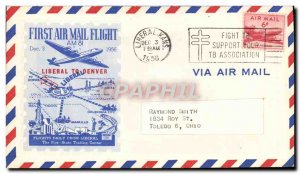 Letter USA 1st Flight Liberal Kans February 12, 1956