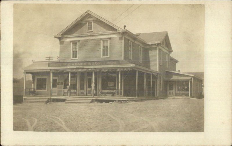 Bedford Station NY WB Adams & Sons Grocery Store c1910 Real Photo Postcard
