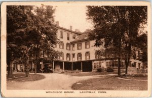 View of Wononsco House, Lakeville CT c1921 Vintage Postcard E72