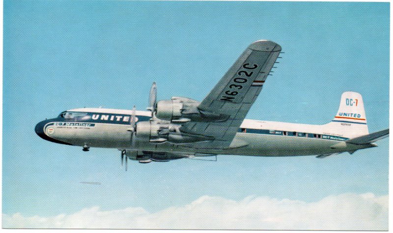10611 United Airlines DC-7 Mainliner - 1956