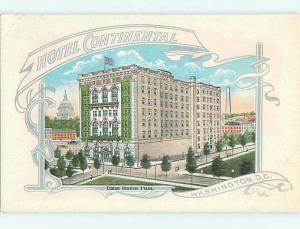 Unused Divided-Back CONTINENTAL HOTEL Washington DC u9834