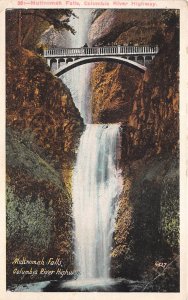 Columbia River Highway Oregon 1920s Postcard Multnomah Falls 