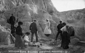 Mellette SD Larson's Gusto Badlands MESSAGE 1912 Real Photo Postcard