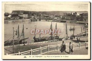 Old Postcard Treport Port and the Quartier de la Gare Charter