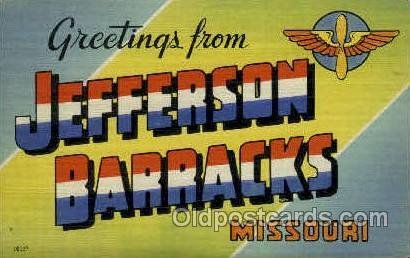 Jefferson Barracks, Missouri, USA Large Letter Towns Unused close to perfect ...