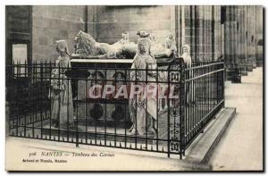 Postcard Ancient Tomb Nantes Carmelite