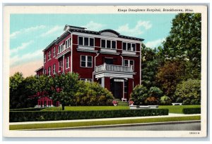 Kings Daughters Hospital Garden Patio Scene Brookhaven Mississippi MS Postcard 