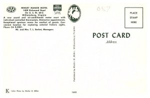 Virginia Williamsburg , Minuet Manor Motel