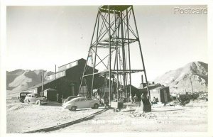 NV, Tonopah, Nevada, Mine Shaft, 1940s Cars, RPPC