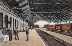 Nagykanizsa Hungary Palyaudvar Train Station Terminal Postcard AA1638