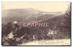 Old Postcard Louvesc On the flanks of Mount Choice Costume and Headdress of C...