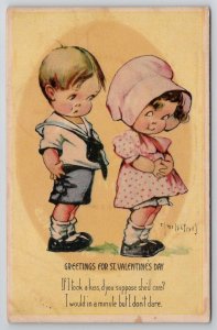 Twelvetrees Children On St Valentines Day If I Took A Kiss A/S Postcard X24