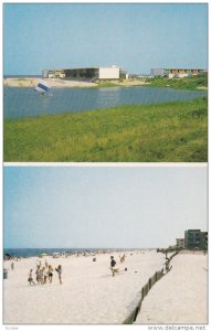 Dewey Beach , Delaware , 50-60s split view postcard
