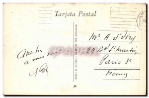 Old Postcard Madrid Puerta del Sol