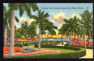 Florida MIAMI Bayfront Park looking towards Bay LINEN