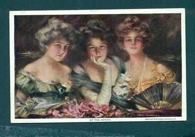 G474 - Philip Boileau Postcard -\At The Opera.\ 3 women