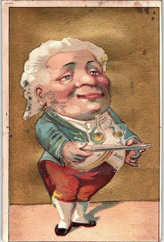 1880's Lot of 4 Exaggerated Heads Victorian Trade Card P130