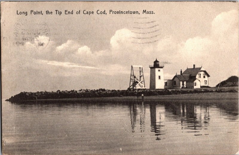 Long Point, the Tip End of Cape Cod, Provincetown MA v1909 Vintage Postcard L77 