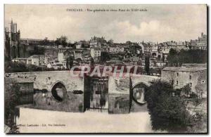 Postcard Old Thouars General view old bridge and the 13th