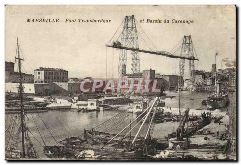 Marseilles CPA Transporter bridge and basin of the careenage