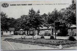 Garden State Tourist Court Motel AAA New Brunswick NYVintage Postcard I14