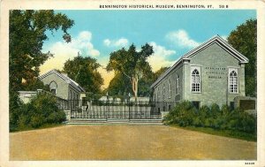 VINTAGE PRE LINEN POSTCARD BENNINGTON HISTORICAL MUSEUM VERMONT VT