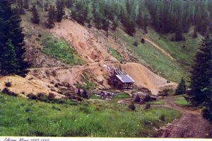 VINTAGE CONTINENTAL SIZE POSTCARD EDISON ABANDONED MINE 1880-1885