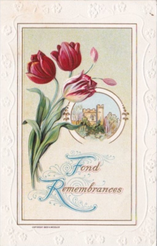 Fond Remembrances Red Tulips 1909