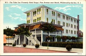 The Tides Inn, Hotel Seipp, Pine Avenue Wildwood-By-The-Sea NJ Vtg Postcard Q71