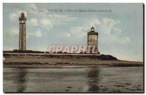 Postcard Old Lighthouse Ile de Re Pointe whales Kanton & # 39Ars RE