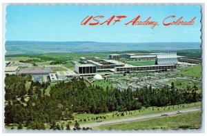 c1960 Aerial View Academic Area Picturesque Great Plains USAF Academy Postcard