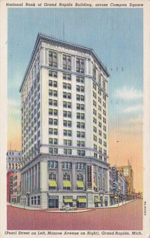 Michigan Grand Rapids National Bank Of Grand Rapids Building 1941 Curteich