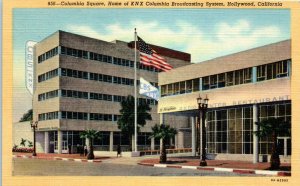 1938 Columbia Square Home of CBS KNX Radio Hollywood CA Postcard