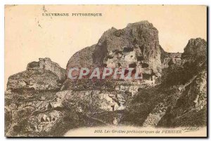 Old Postcard Auvergne Picturesque The prehistoric caves of Perrier