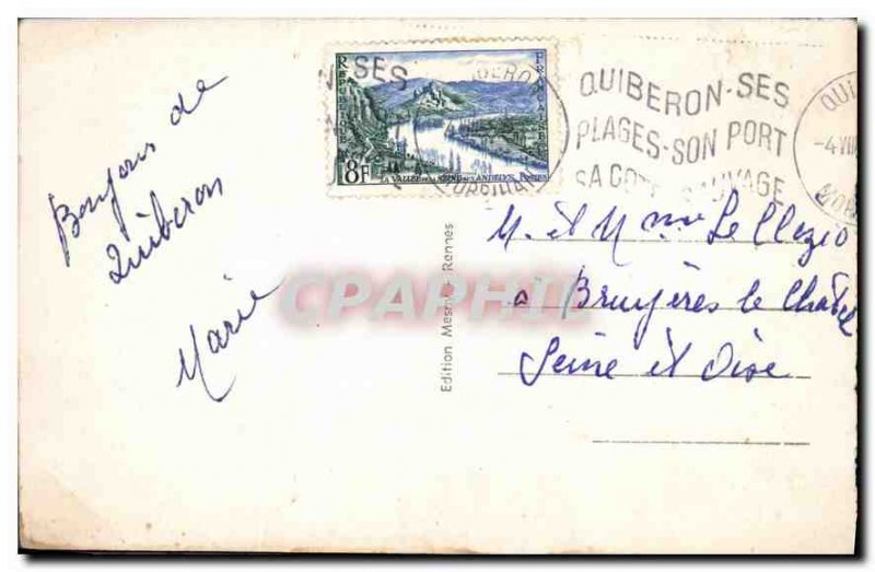 Old Postcard Quiberon Le Chateau Pointe