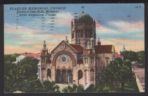 Florida ST. AUGUSTINE Flagler Memorial Church Presbyterian pm1961 ~ Linen