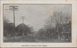 Postcard Swineford Looking from Depot PA