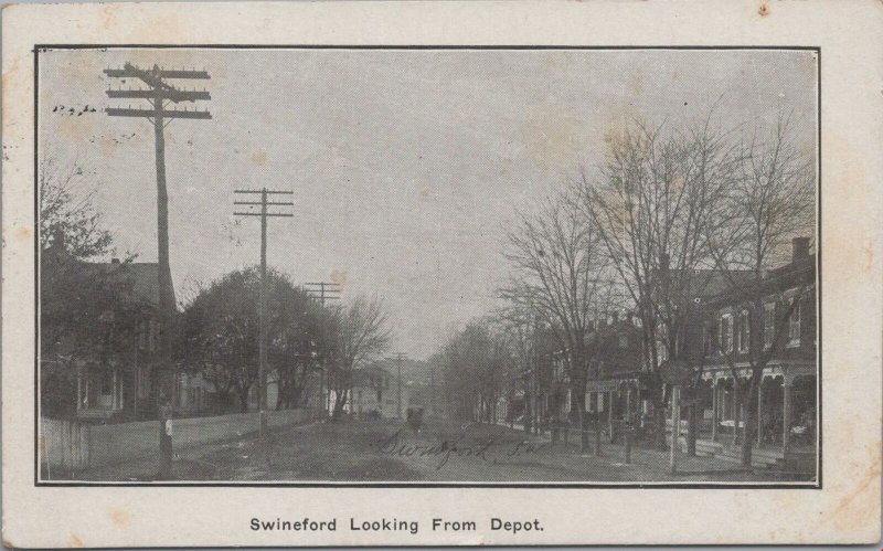 Postcard Swineford Looking from Depot PA