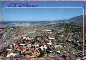 Continental Postcard El Paso, Texas Aerial View CF1