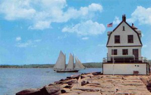 Breakwater Lighthouse Rockland Maine postcard