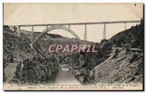 Old Postcard Garabit Railway Neussargues in Beziers Viaduct and the Valley of...